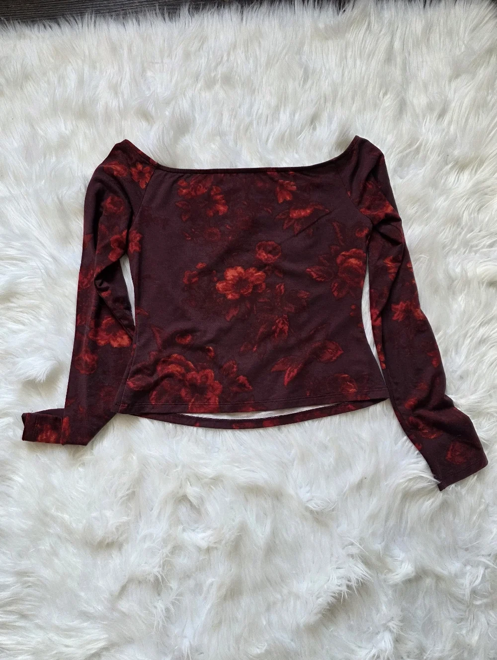Reformation Off the Shoulder Floral Red Top - Picture 3 of 5